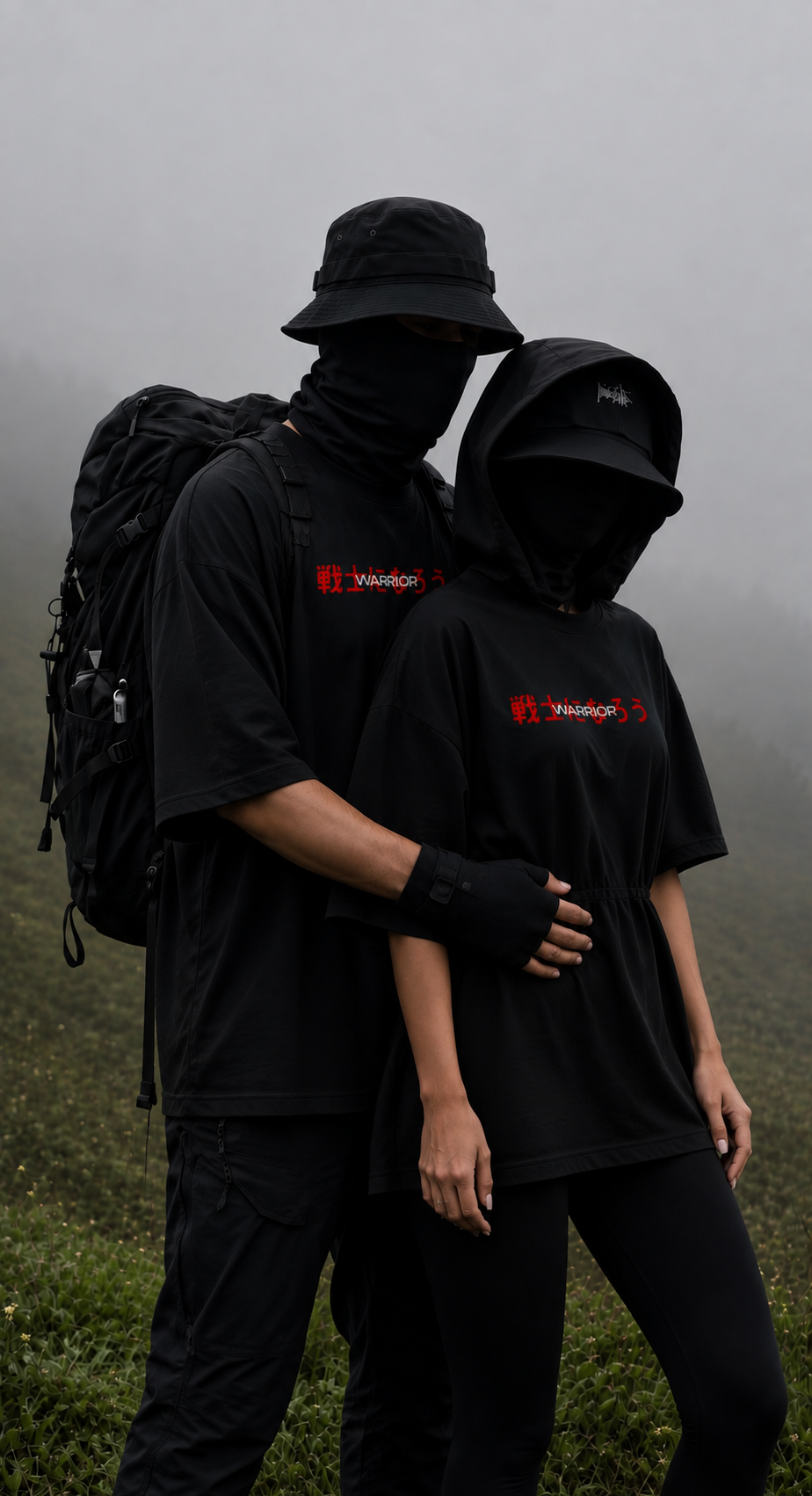 DANEEVA Warrior all-black streetwear editorial